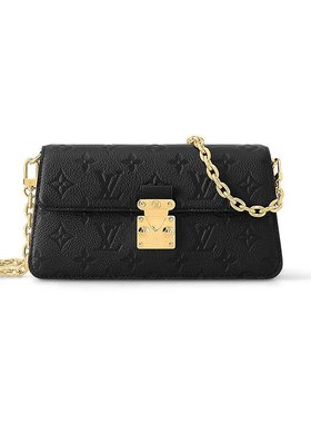 LV/路易威登 23新款Métis女士黑色压纹粒面牛皮革斜挎包