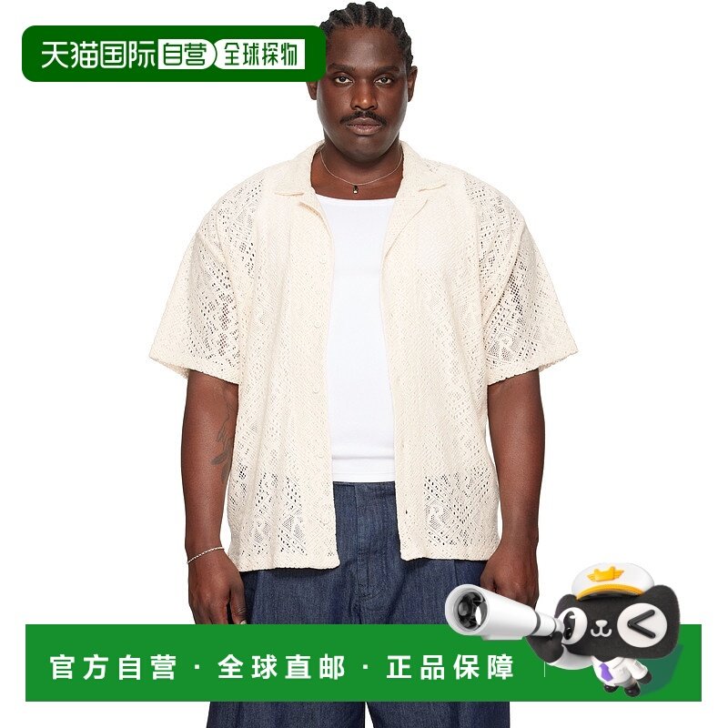 1h可退 香港直邮潮奢 Represent 男士 灰白色 All Over Crochet