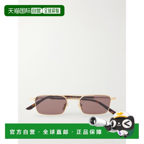 香港直邮Gucci 古驰 男士 G-Detailed 锁扣方形框镀金金属醋纤太