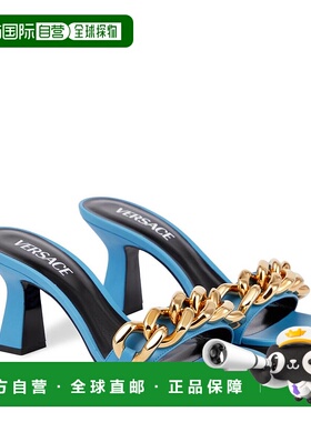 香港直邮Versace 范思哲 女士 Medusa 锁链皮质凉鞋 001180