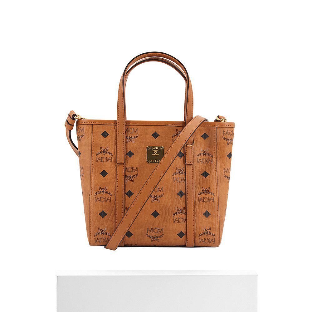 【香菇来了】MCM 女包经典印花迷你菜篮子包手提托特包 MWPAATN04