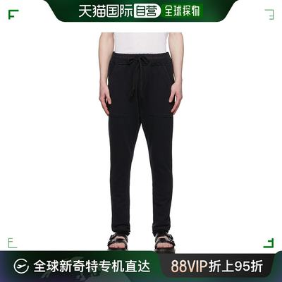 香港直邮潮奢 Greg Lauren 男士 黑色抽绳运动长裤 DM210