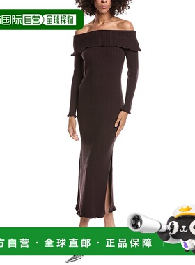 自营AMUR Meadow Lettuce Edge Midi Dress - red 美国奥莱直发