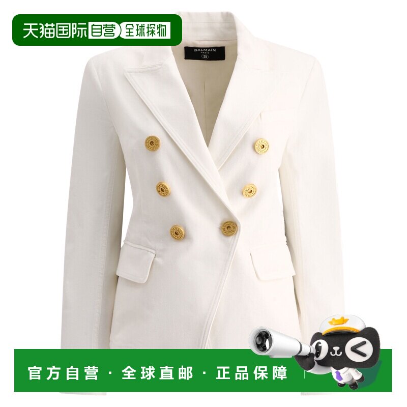 1h可退 香港直邮BALMAIN 女士外套 DF1SG170DB690FA AW2024 白色