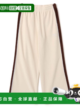 日本直邮PUMA 彪马 女装 贝绒 休闲裤 侧边条纹宽松直筒裤 637072