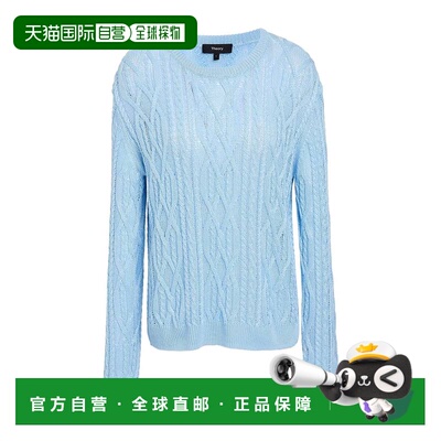 1h可退 香港直邮潮奢 THEORY 希尔瑞 女士 毛衣 blue蓝色 舒适时