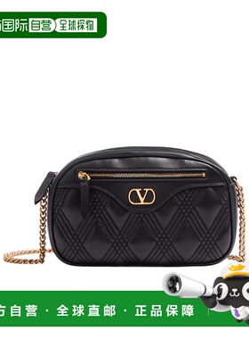 香港直邮VALENTINO 女士斜挎包 WB0R03IFE0NO CO 黑色 绗缝单肩包