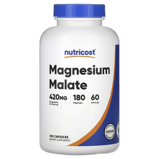 香港直邮Nutricost,苹果酸镁，420 毫克，180 粒胶囊（每粒胶囊 1