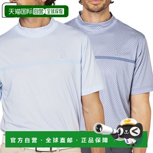 日本直邮FootJoy 环印花短袖立领衬衫 FJ-F25-S20 男士高尔夫服 F