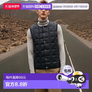 日本直邮 TAION 基础款 圆领纽扣 内胆羽绒服背心 男士 秋冬 羽绒