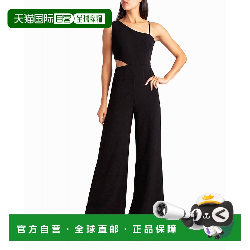 自营 nicole miller单肩 Montana 连衣裤（非常黑） - 非常黑 美