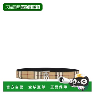 香港直邮BURBERRY 男士腰带 8069853 AW2025 浅棕色 Check belt