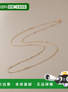 日潮跑腿COCOSHNIK K18 Fresco 细链子扁平链项链 405-36650