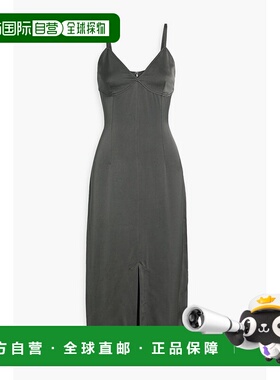 1h可退 香港直邮TOTÊME 女士 缎面绉纱中长连衣裙 234WRTWDR042FB