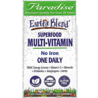 香港直发Paradise Herbs有机混合物矿物质草本无麸质温和30粒