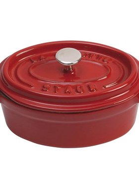 日本Staub砂锅 椭圆形 11厘米 小双手搪瓷锅40509-807