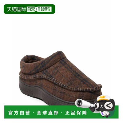 自营Dearfoams Men's Thompson Plaid Moccasin Toe Clog House S
