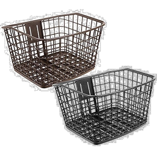 【日本直邮】OGK 自行车前部收纳篮 大容量 茶 33700 FB-057K