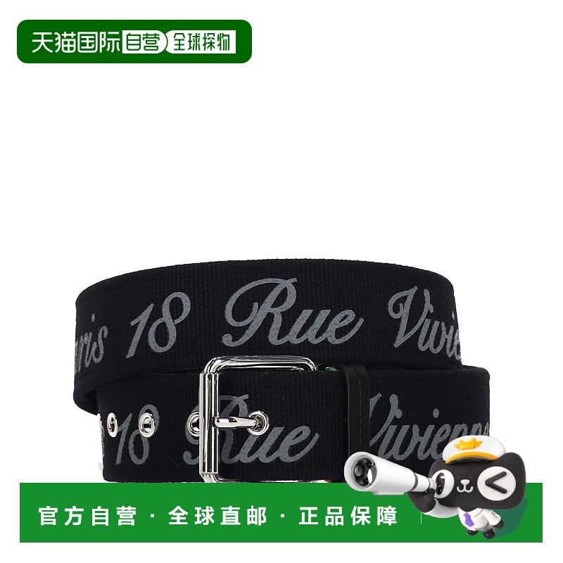 香港直邮KENZO 男士腰带 FF58CE047F0299 SS2025 黑色 穿孔腰带