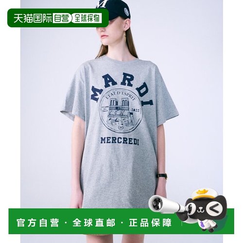 韩国直邮MARDI MERCREDI 女装T恤UNISEX TSHIRT NOTRE DAME_GREY