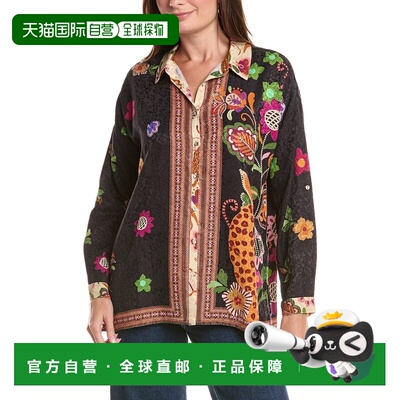 自营johnny was约翰尼是大的奥黛丽衬衫-黑色 美国奥莱直发