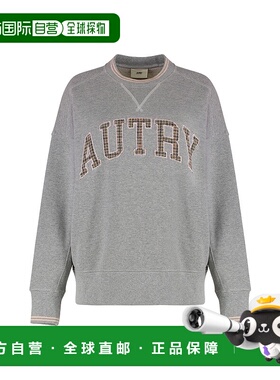 香港直邮AUTRY 女士针织衫 SWPWL9HX AW2025 灰色 Cotton sweatsh