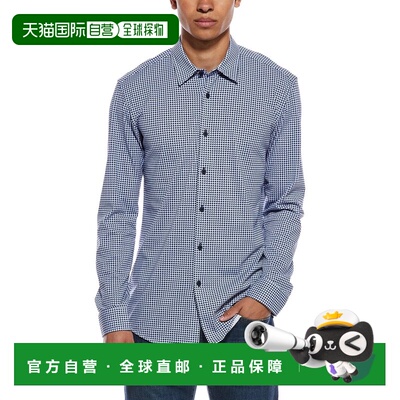 自营BOSS Hugo Boss Roan Kent Pattern Shirt - blue 美国奥莱直