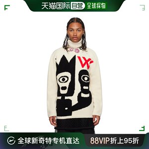 香港直邮潮奢 Walter Van Beirendonck 男士 灰白色高领毛衣 5014