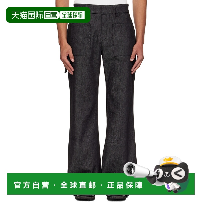 1h可退 香港直邮潮奢 Courreges 男士 黑色 2-Pocket 牛仔裤 325D