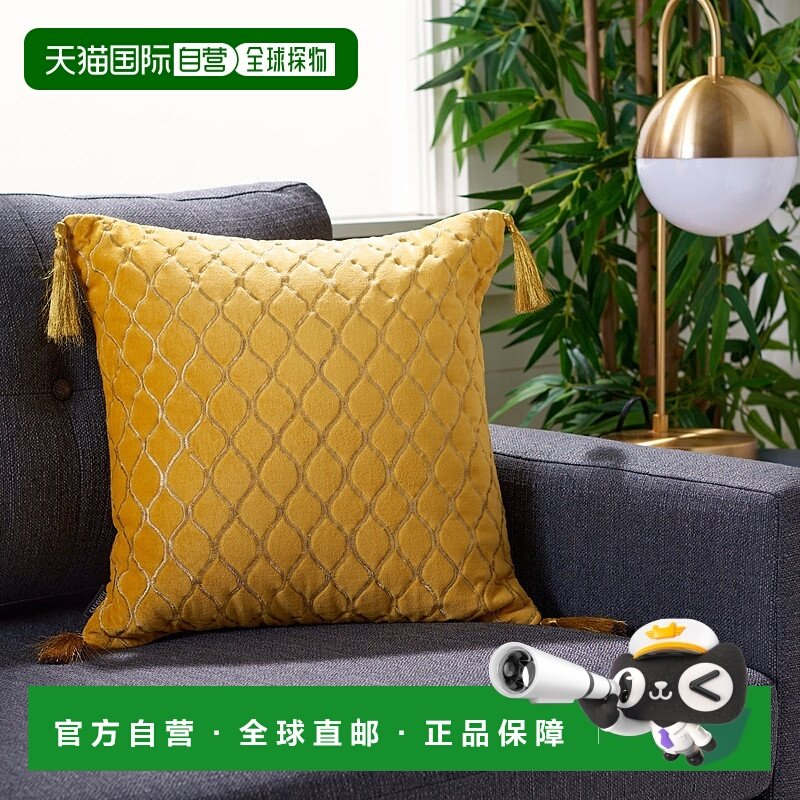自营 Safavieh Cilan 枕头 - 黄色 美国奥莱直发