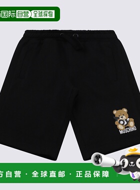 1h可退 香港直邮MOSCHINO 男童短裤 HUQ02ALCA1960100 SS2025 黑