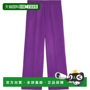香港直邮Ami Paris 女士休闲裤 UTR403286500 AW2022 紫色 徽标阔