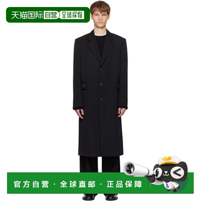 1h可退 香港直邮潮奢 The Row 男士 黑色 Compa 大衣 1082W4081