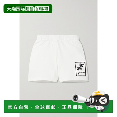 1h可退 香港直邮Moncler 盟可睐 女士 刺绣贴花纯棉平纹布短裤 8H