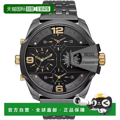 自营Diesel Men's Uber Chief 2005 Black Dial Watch - black 美