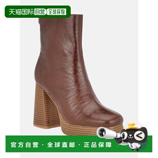自营Guess Danca Boots Women's Brown Faux Leather Platform Bo