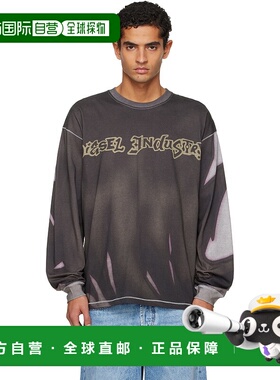 香港直邮Diesel 迪赛 男士 灰色 T-Boxt-Ls-Show-V3 T 恤 A218540