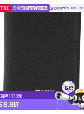 1h可退 香港直邮潮奢 Tom Ford 汤姆 福特 男士 黑色皮革卡套 Y02