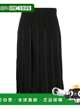 香港直邮Thom Browne 羊毛百褶半身裙百褶裙A字裙 FGC400B00473