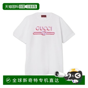 788093XJG1J9082 1小時內可退 香港直郵GUCCI 女士T恤 白 SS2025