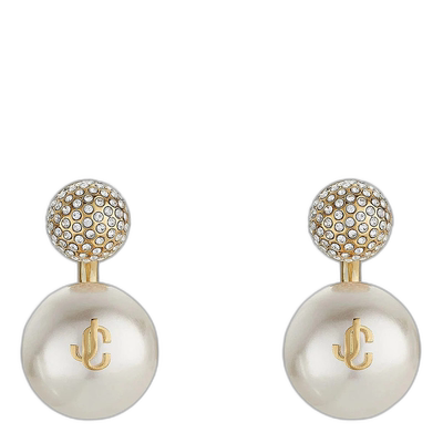 1h可退 香港直邮JIMMY CHOO 女士耳饰 AURIEARRINGSJIQGOLDWHITEC