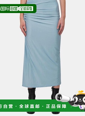 1h可退 香港直邮Rabanne 女士 Jupe longue drapee 半身裙 24EJJU