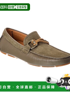 自营salvatore ferragamoFerragamo Front Gancini Suede & Leath