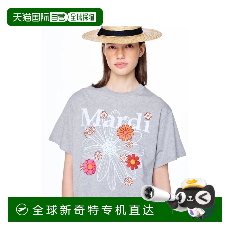 韩国直邮MARDI MERCREDI 女装T恤TSHIRT FLOWERMARDI BLOSSOM_GRE