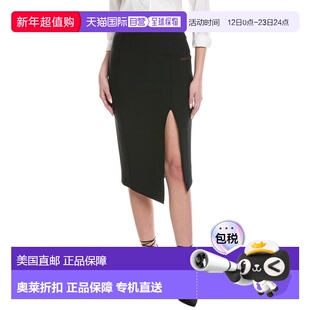 自营Off-White Wool-Blend Pencil Skirt - black 美国奥莱直发