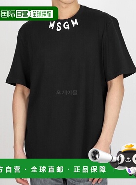 韩国直邮MSGM 3640MM118 247002 99 刷痕logo印花短袖T恤