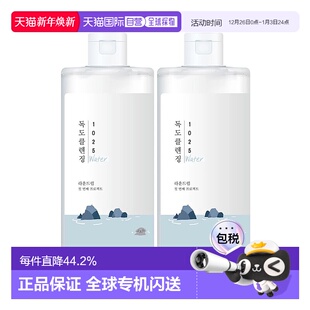 韩国直邮Round 2瓶清爽敏感肌清洁彩妆 Lab柔恩莱独岛卸妆水400ml