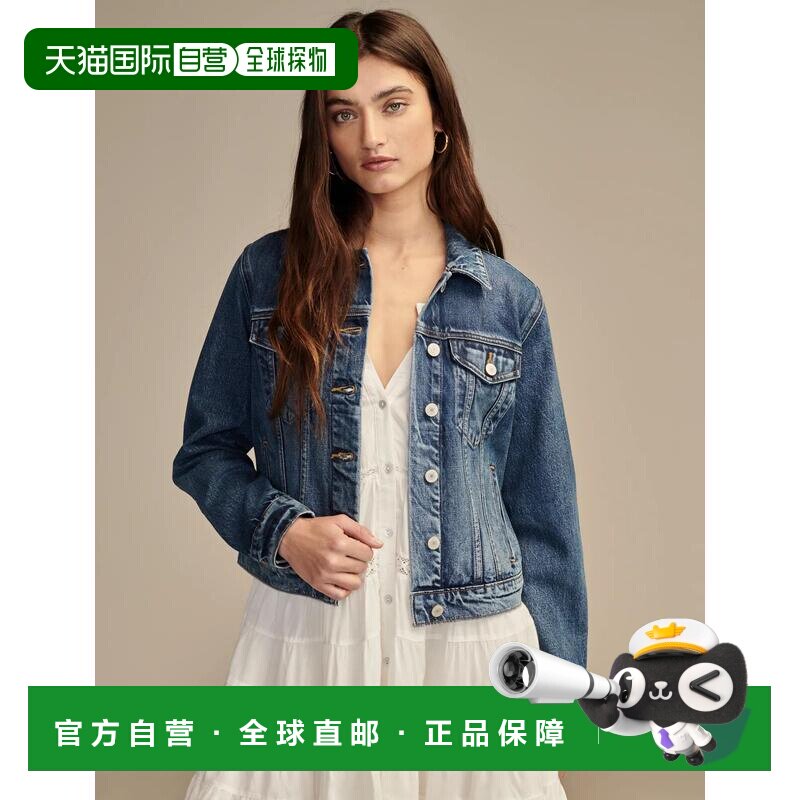 自营lucky brandLucky品牌女假小子卡车夹克-中蓝 美国奥莱直发