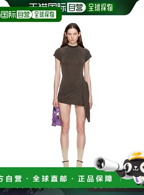 1h可退 香港直邮潮奢 Jacquemus 女士 棕色 La Robe Espelho Cour