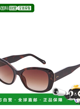 自营Fossil Women's Square Sunglasses - brown 美国奥莱直发